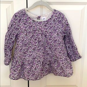 Purple floral Gap kids top size S